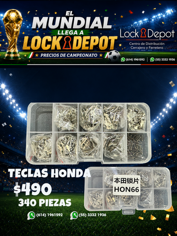 Teclas Honda HON66 - 340 Piezas