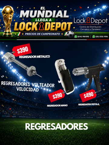 Regresador Pistola para cerraduras