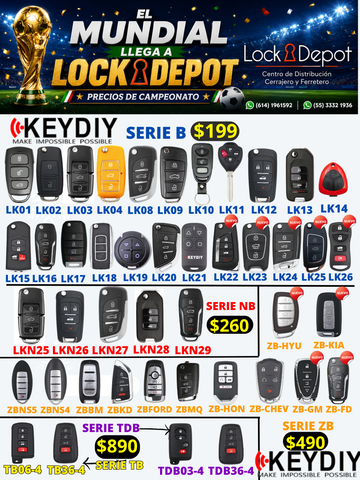 Controles KEYDIY Serie TB / TDB